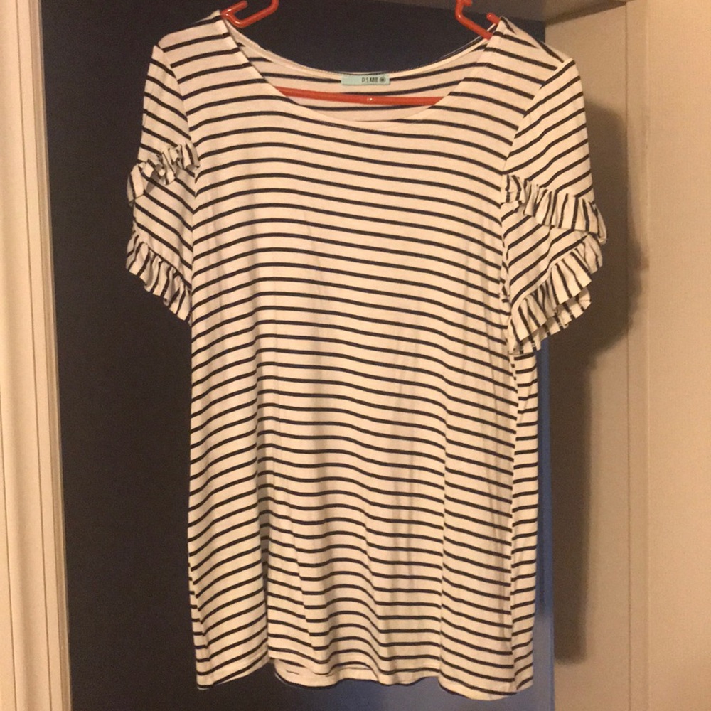 Black and white blouse